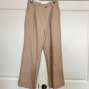 Djerf Avenue Favourite Pants Oat Wide Leg Slacks L